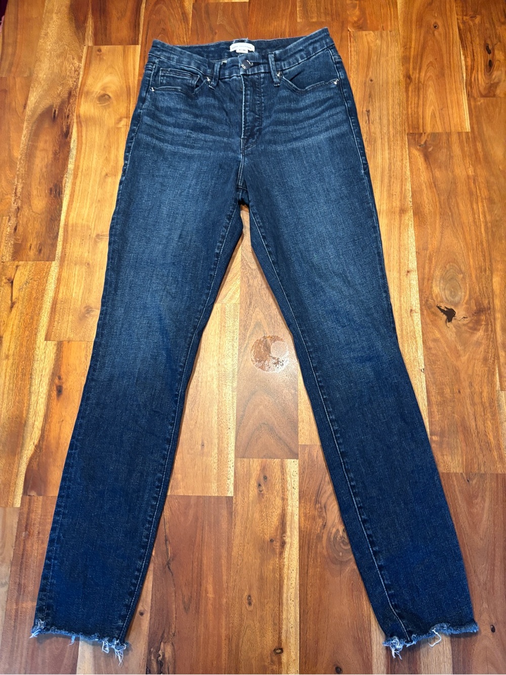 Good American Good Legs Raw Hem Jeans - Size 28